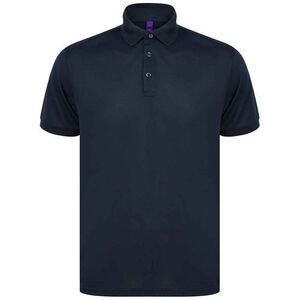 Henbury Mens Piqu Polo Shirt / Navy